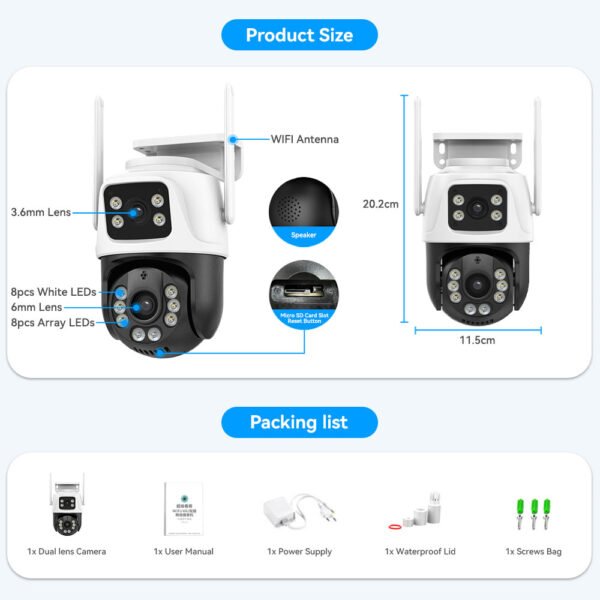 iCSee P6 Dual lens Camera