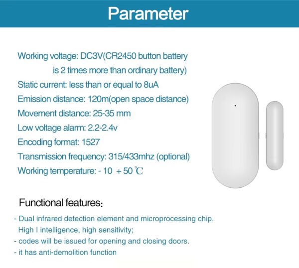 Wireless Two-way Door Sensor