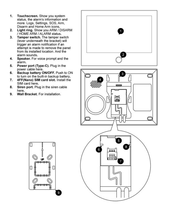 G74-7 Tuya G74 Smart Alarm Kit